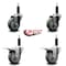 Service Caster 3.5'' Gray Poly Swivel 1'' Expanding Stem Caster Set 2 Total Lock Brakes, 4PK SCC-EXTTL20S3514-PPUB-2-S-2-1 - alternate 5